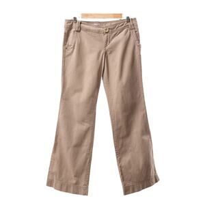 Mossimo Supply Co. Wide Leg Pants Womens 7 Brown Chevron Y2K Baggy Hippie Casual